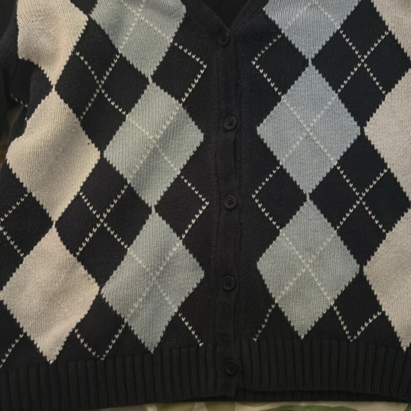 Brandy Melville navy blue Elizabeth button up sweater - Picture 4 of 4